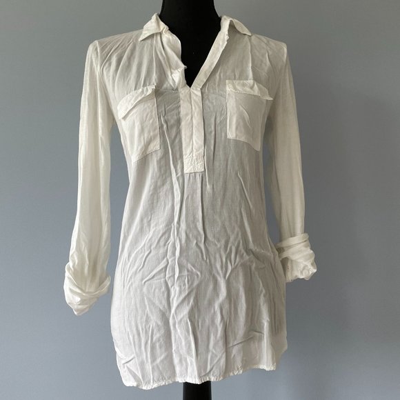 Splendid White Long-Sleeve Shirt - Picture 1 of 4